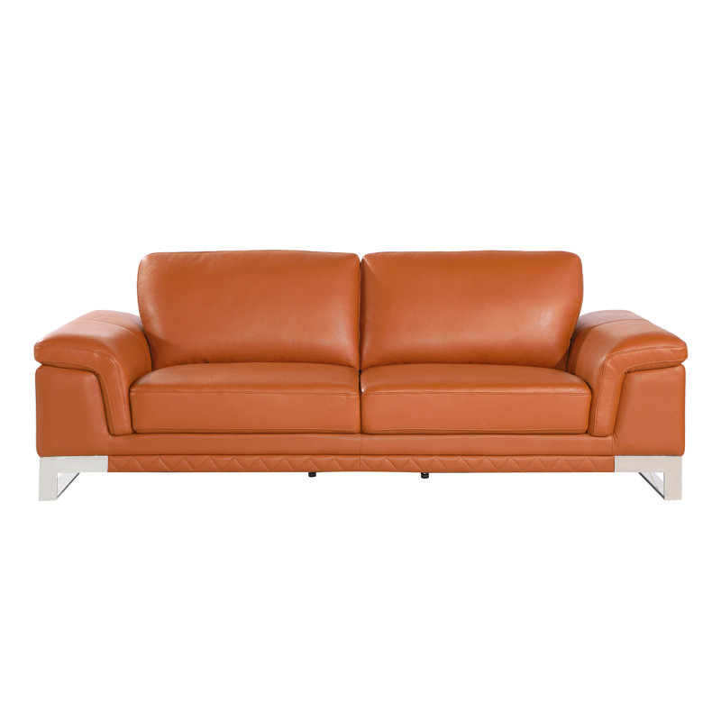 Orren Ellis Aiert Luxury Italian Leather 2 Piece Living Room Set